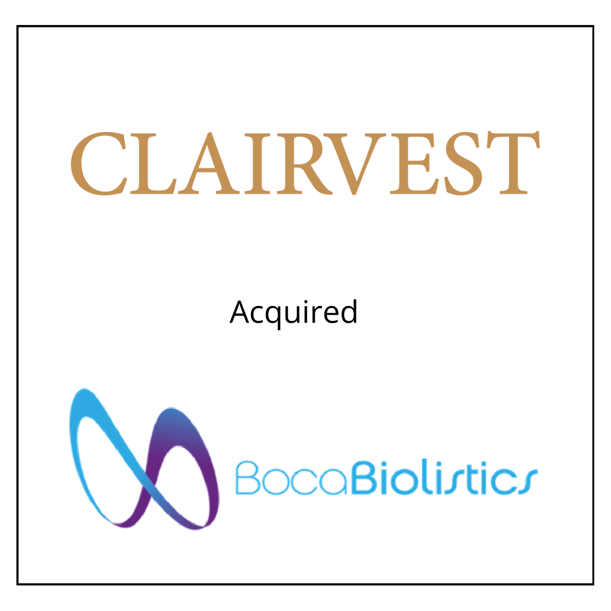 Clairvest Acquires Boca Biolistics to Accelerate Growth of Infectious Disease and Oncological Biobanking Capabilities