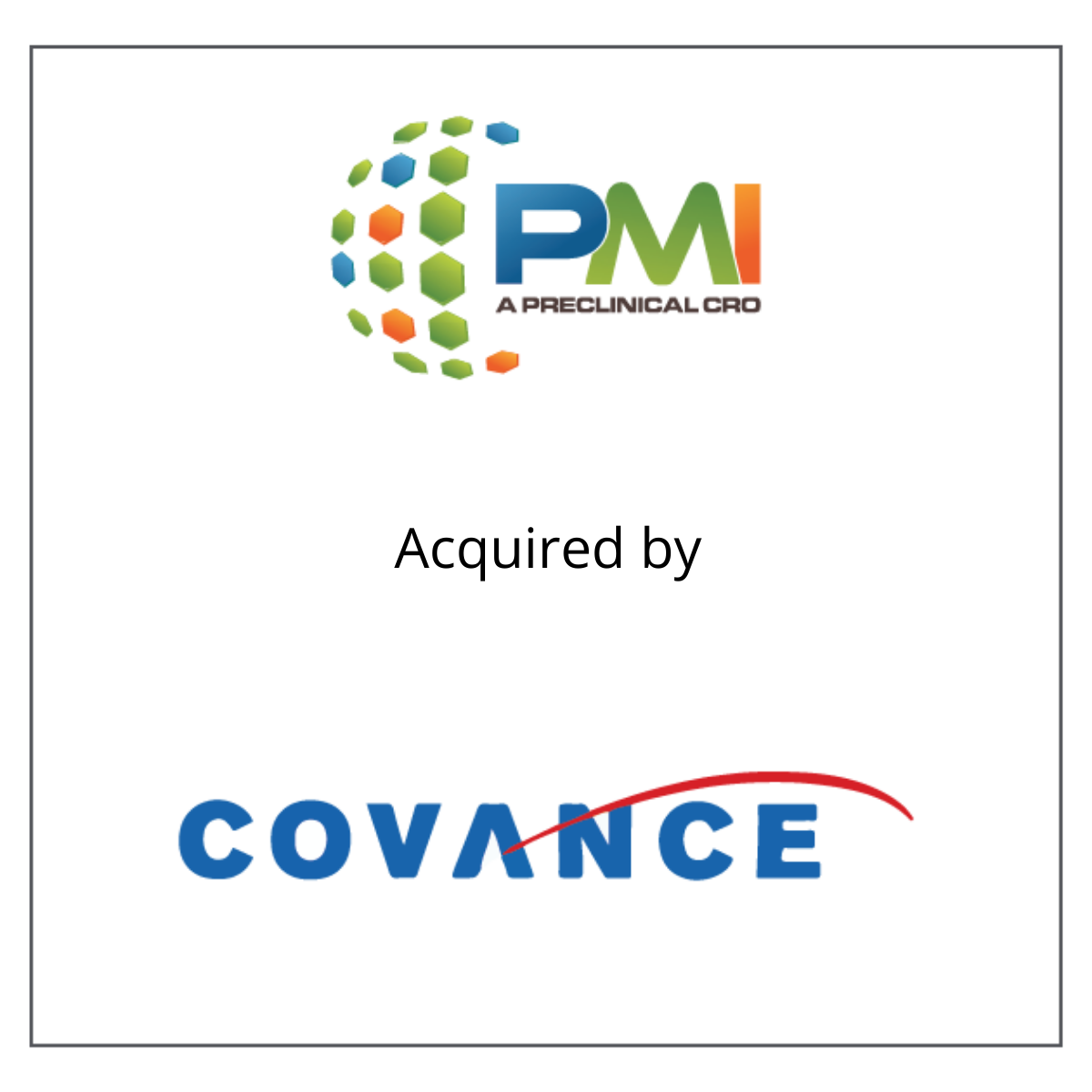 PMI Preclinical was acquired by Covance, a subsidiary of LabCorp October 2018