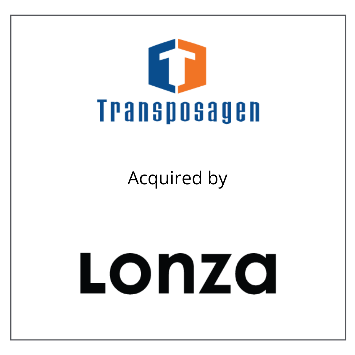 Transposagen Biopharmaceuticals, Inc. has been acquired by Lonza